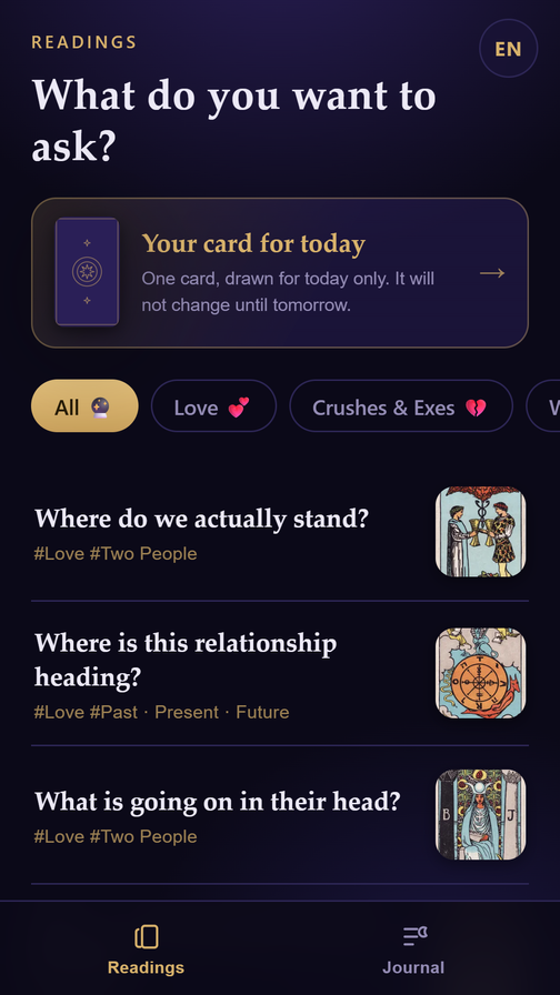 Choose a question instead of a spread